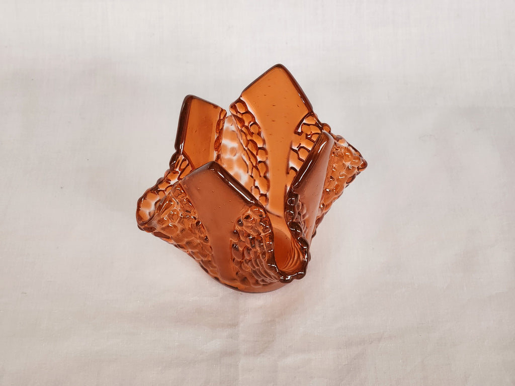 Tea Light Holder - Sparkle v - Coral