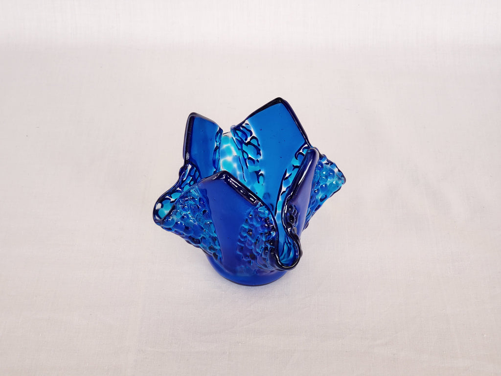 Tea Light Holder - Sparkle v - True Blue - Aurora