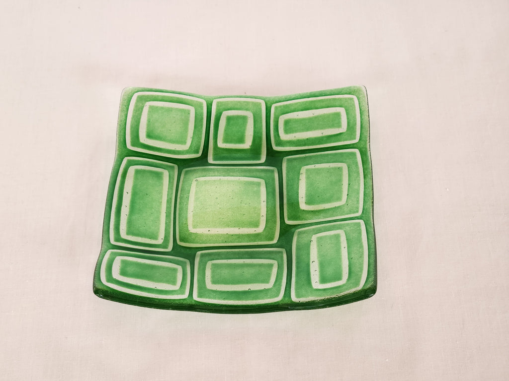 Flared Square Plate - 150 - Stacks - Kelly Green