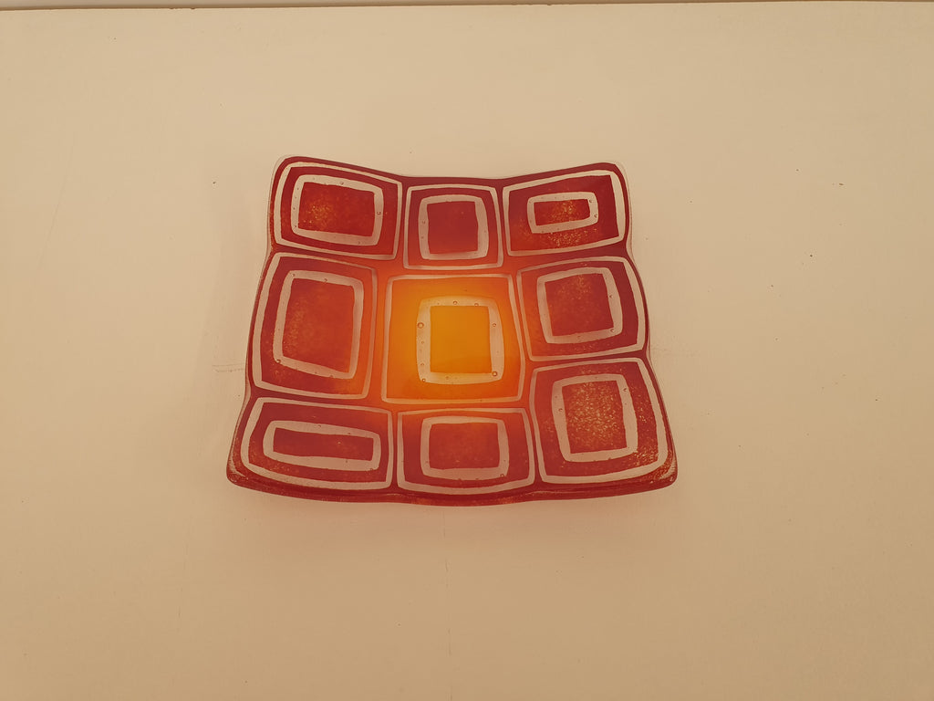 Flared Square Plate - 150 - Stacks - Fire Blend