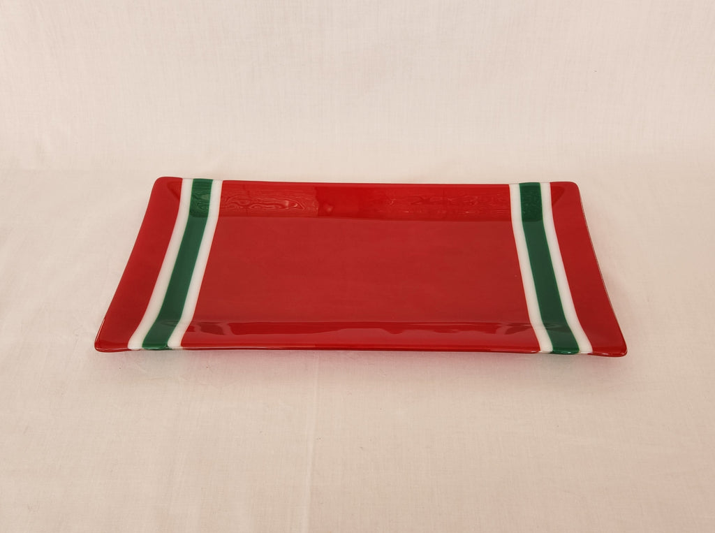 Rectangular Plate - Stripey Bands - 4814