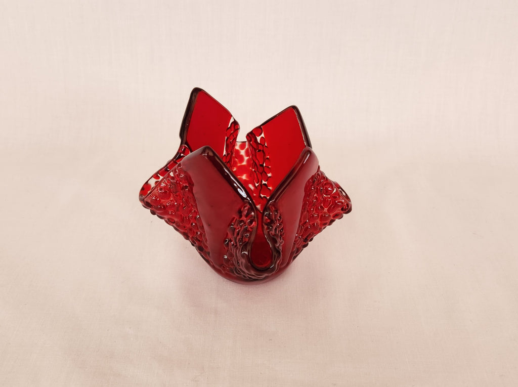 Tea Light Holder - Sparkle v - Red