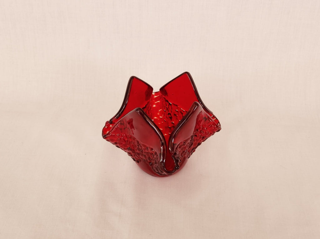 Tea Light Holder - Sparkle ^ - Red