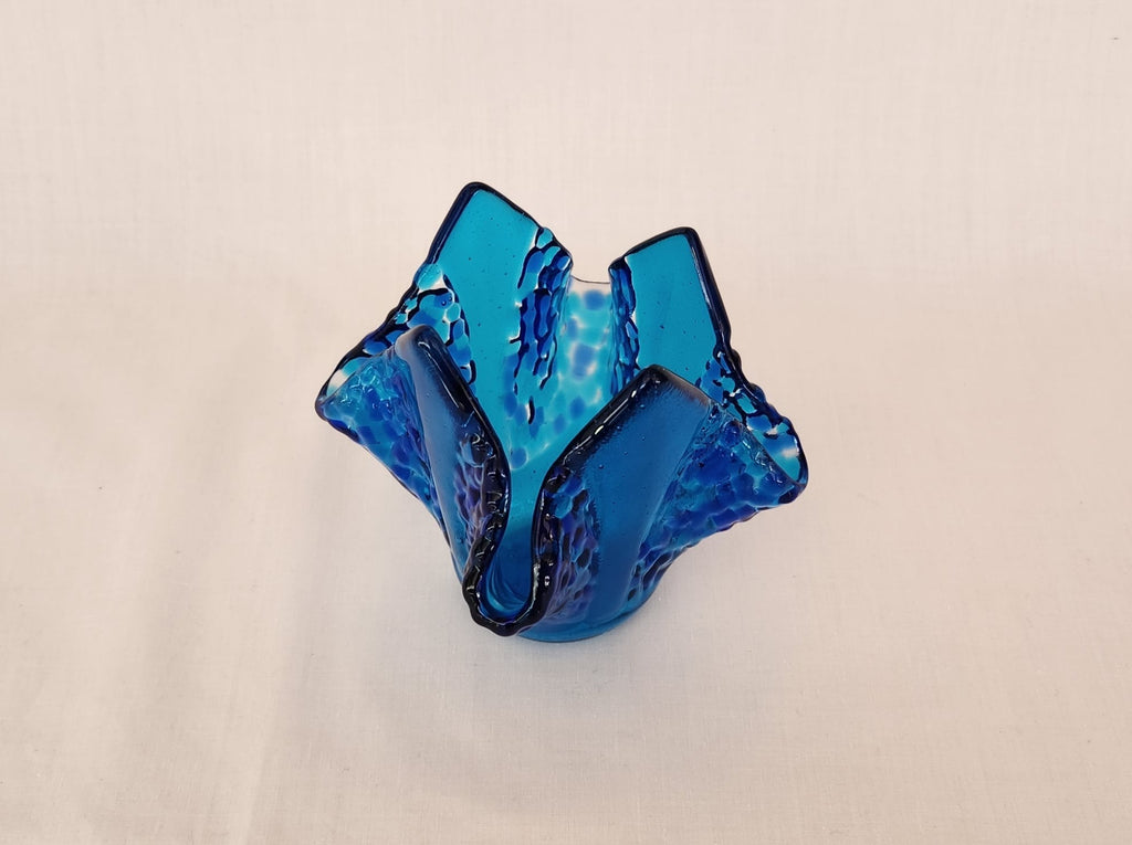 Tea Light Holder - Sparkle v - Turquoise - Aurora