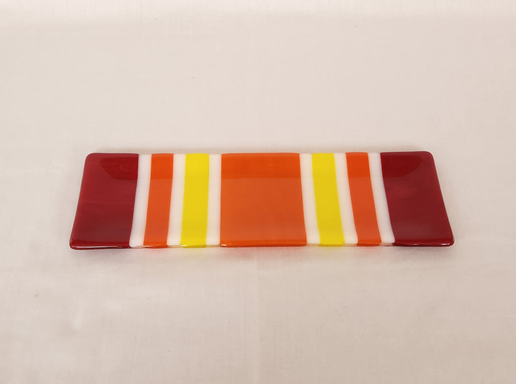 Shallow Rectangular Plate - 105 - Stripey - 4821
