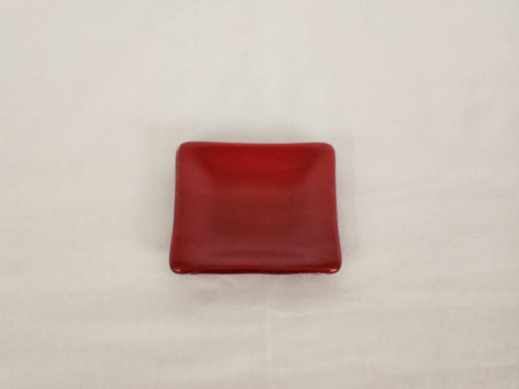 Mini Square Dish  - Delight - Satin Red Opal