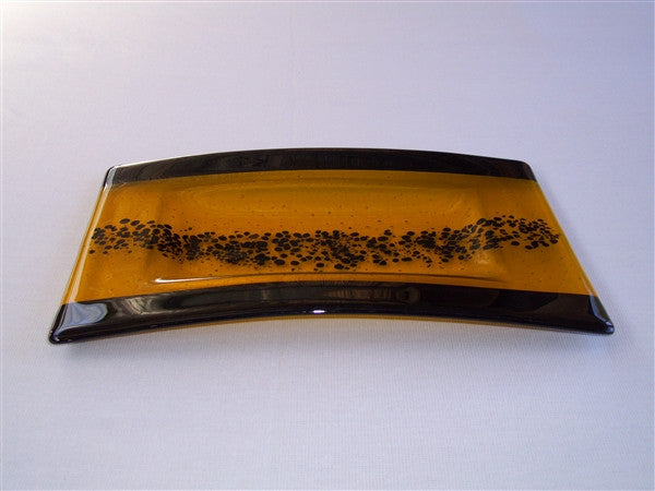 Convex Rectangular Plate - Bands & Sprinkles - Marigold Ink