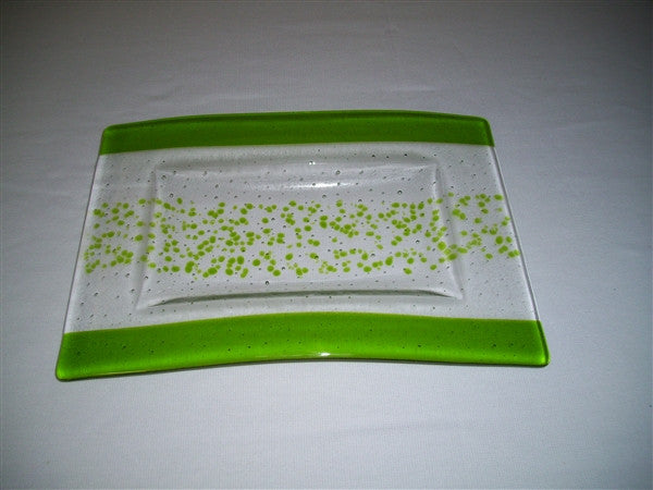 Convex Rectangular Plate - Bands & Sprinkles - Pure Spring