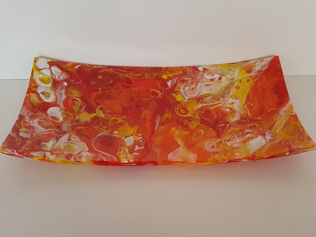 Flared Rectangular Plate - Melt - Lava - M199