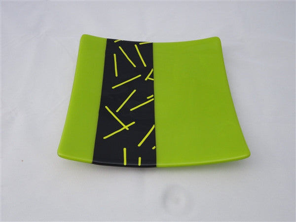 Flared Square Plate - 245 - Matchstix - Spring Opal Ink