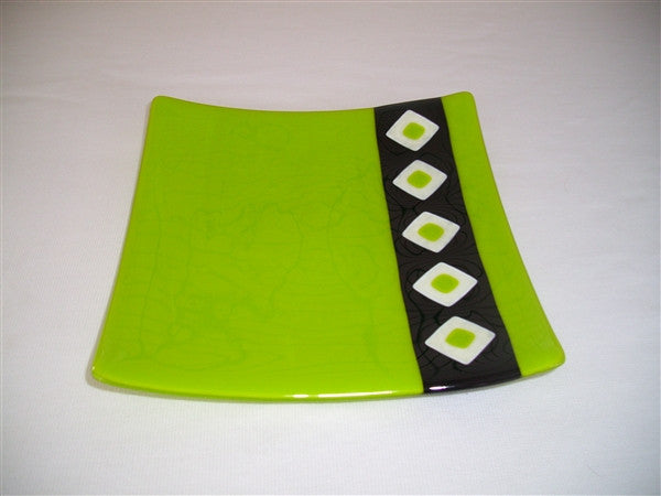 Flared Square Plate - 245 - Twin Diamond Peaks - Spring Trio