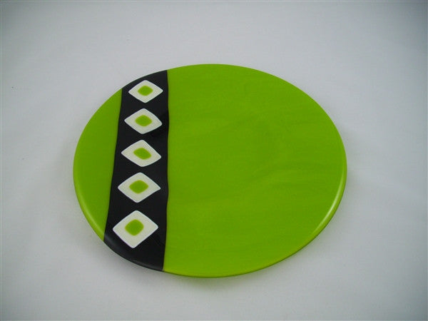 Round Plate - Twin Diamond Peaks - Spring Trio