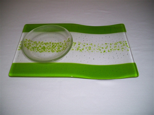 Serving Platter & Bowl - Bands & Sprinkles - Pure Spring