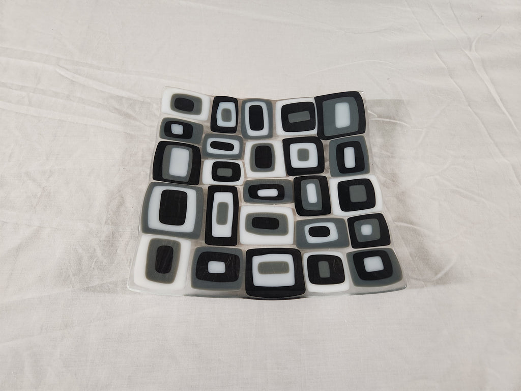 Flared Square Plate - 245 - Brenda - BW Slate Grey