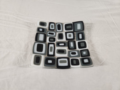 Flared Square Plate - 245 - Brenda - BW Slate Grey