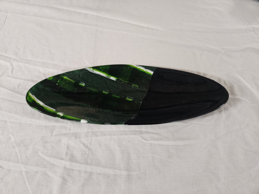 Long Oval Dish - Melt Feature - Adv Green Boil Ink