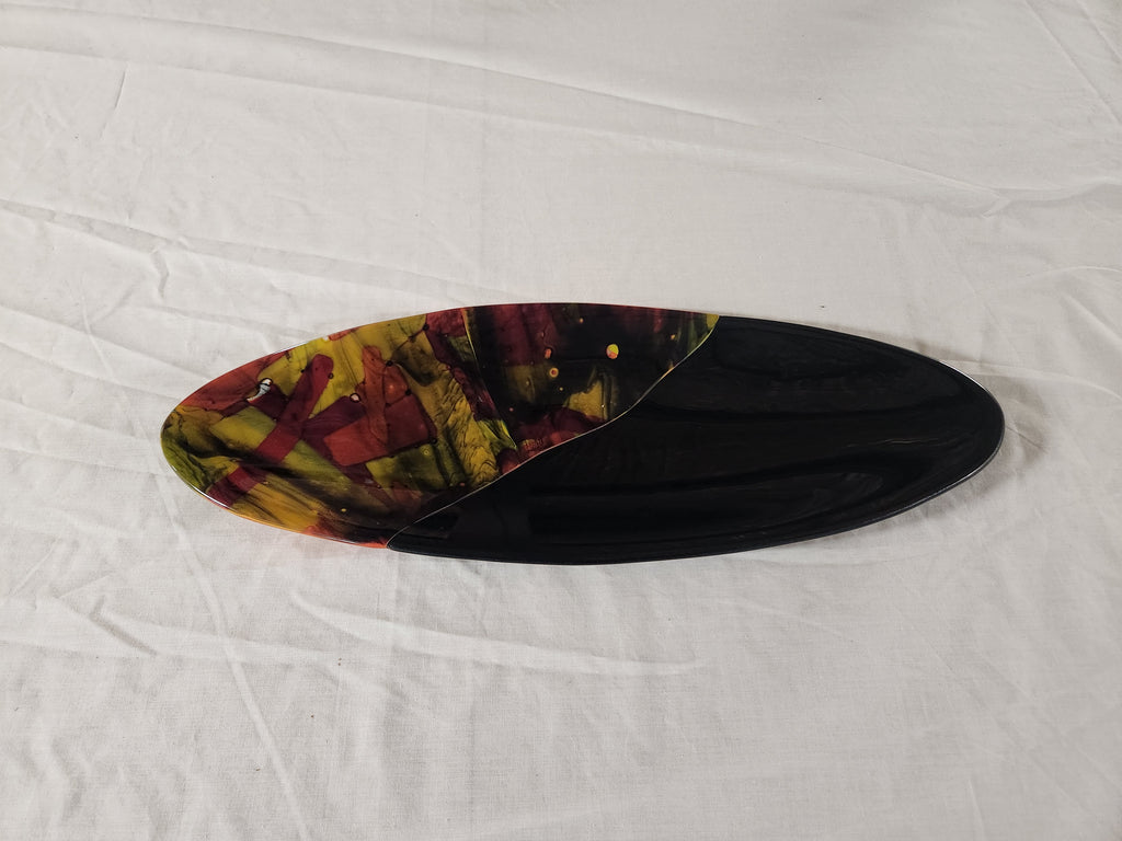 Long Oval Dish - Melt Feature - Bright Boil Ink