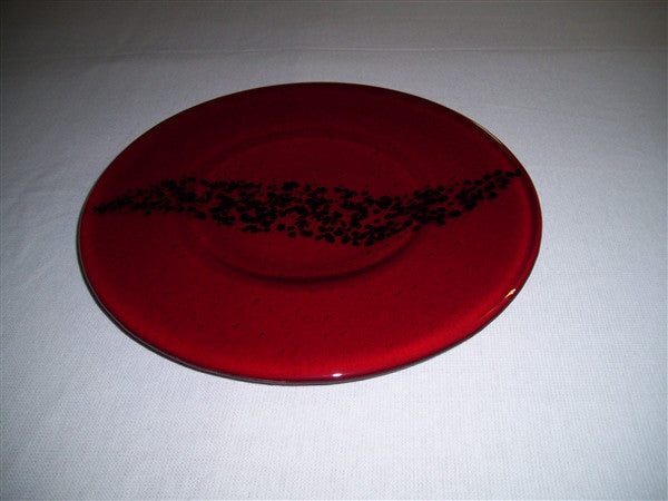 Round Plate - Breeze - Red Ink