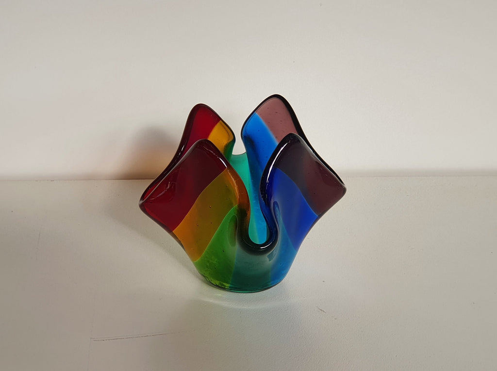 Tea Light Holder - Stripey - Rainbow