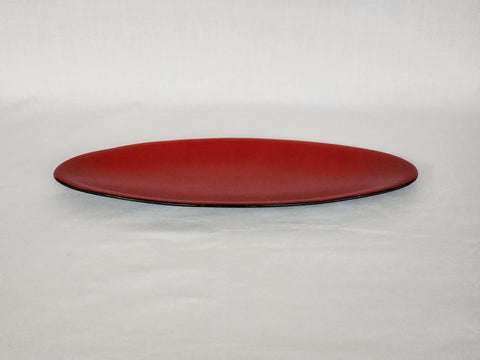 Long Oval Dish - Double Delight - Satin Red Opal Ink