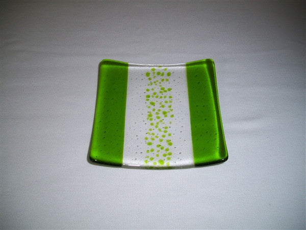 Flared Square Plate - 150 - Bands & Sprinkles - Pure Spring