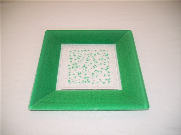 Square Plate - 300 - Framed Sprinkles - Pure Emerald